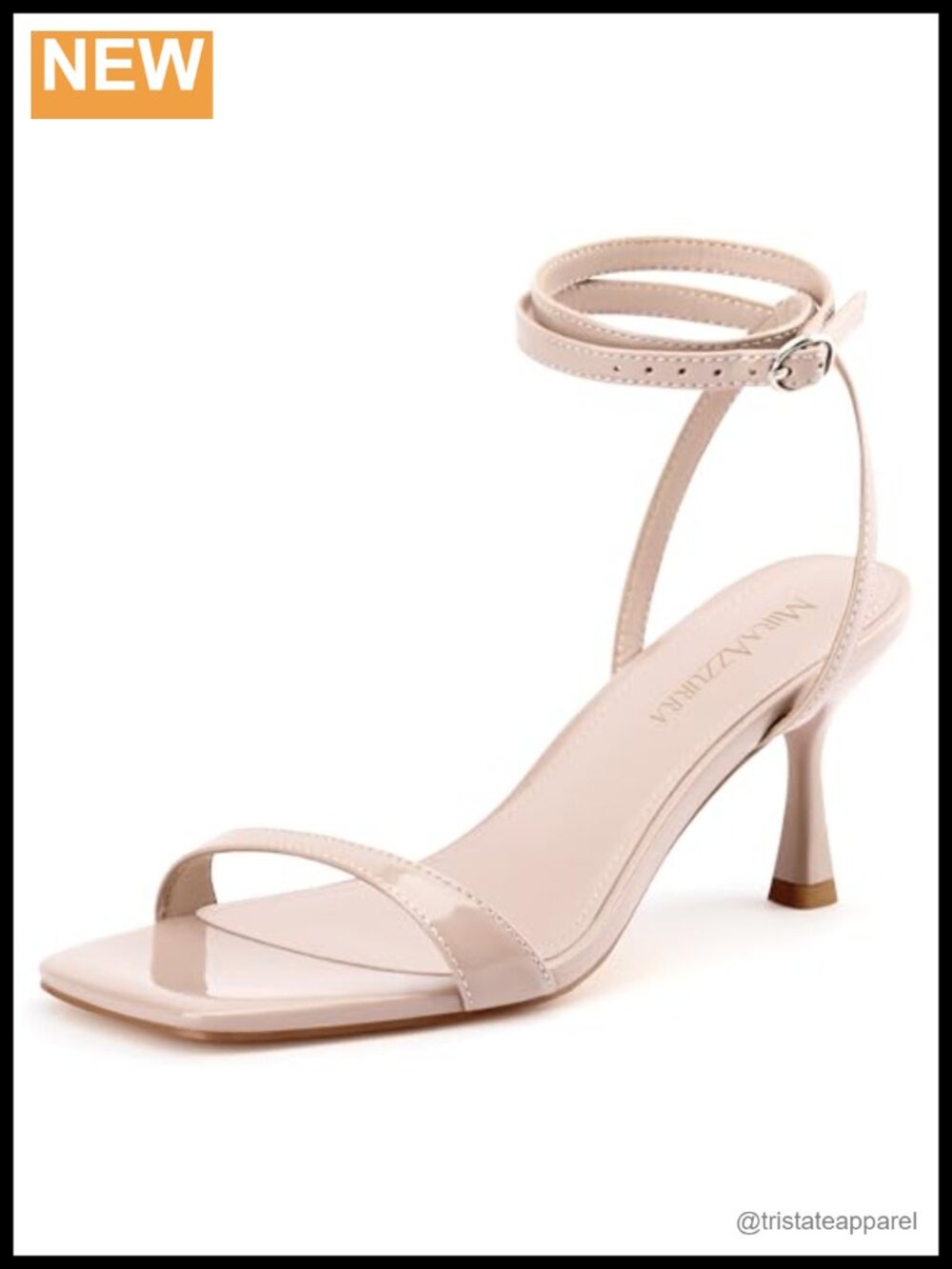 Strappy Kitten Heel Sandals Faux Leather Open Toe Ankle Strap